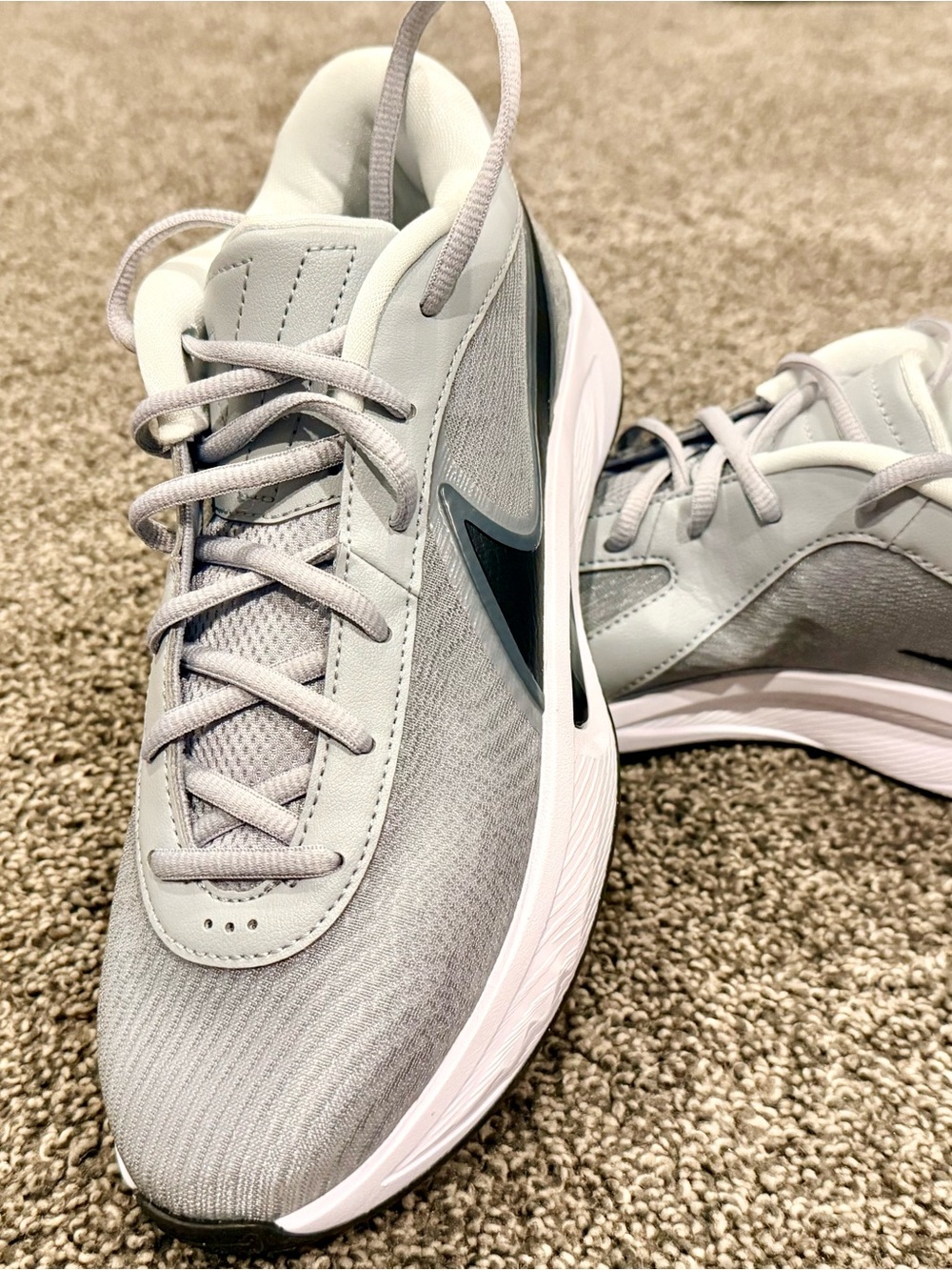 Nike Men's Giannis Freak 6 Athletic Shoes Gray with Black Swoosh